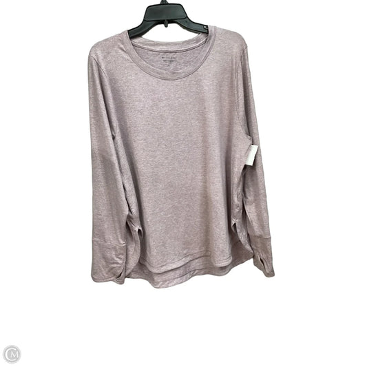 Athletic Top Long Sleeve Collar By Athleta In Purple, Size: 1x