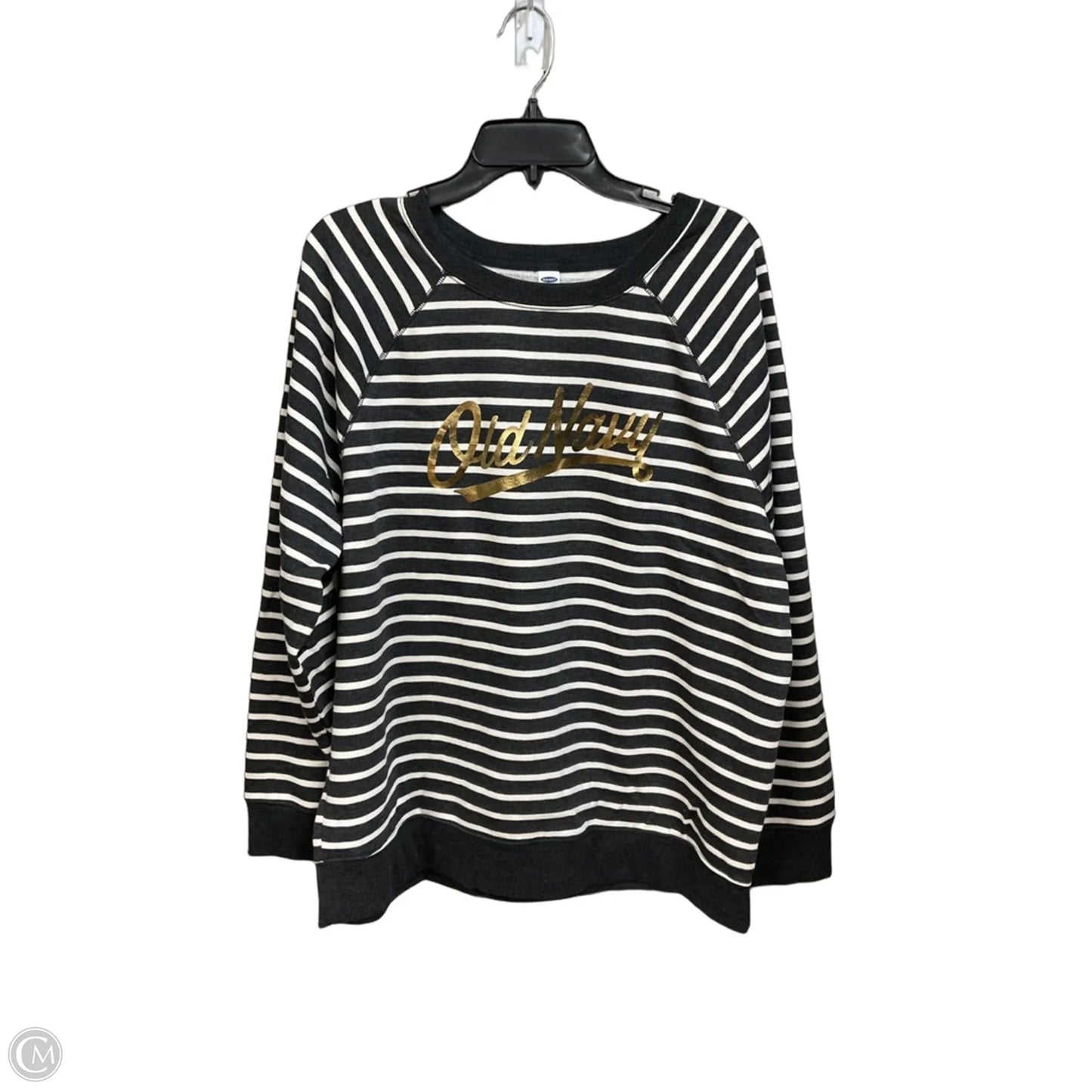 Sweatshirt Collar By Old Navy In Striped Pattern, Size: Xl