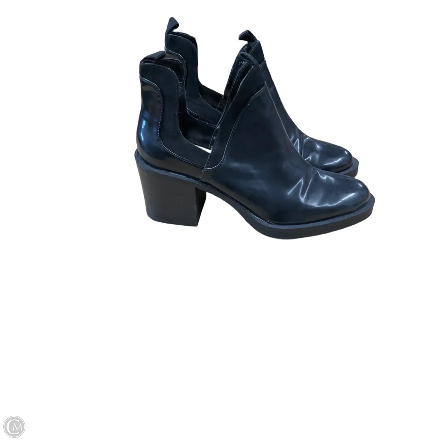 Boots Ankle Heels By Zara In Black, Size: 7.5