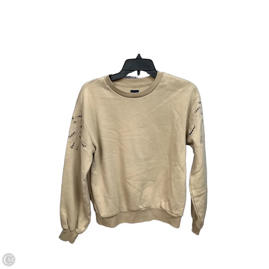 Sweatshirt Collar By Gap In Tan, Size: Xs