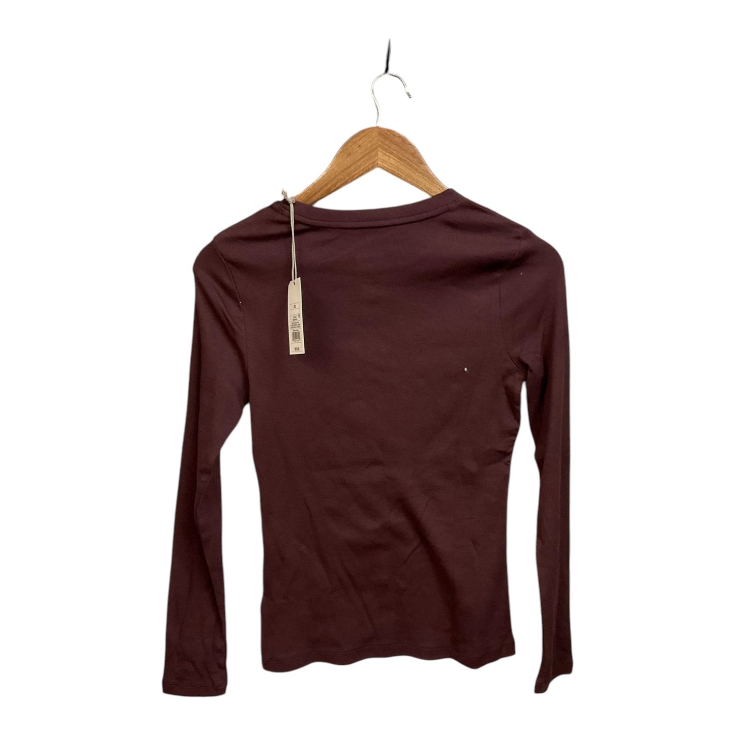 Top Long Sleeve By A New Day In Maroon, Size: Xs