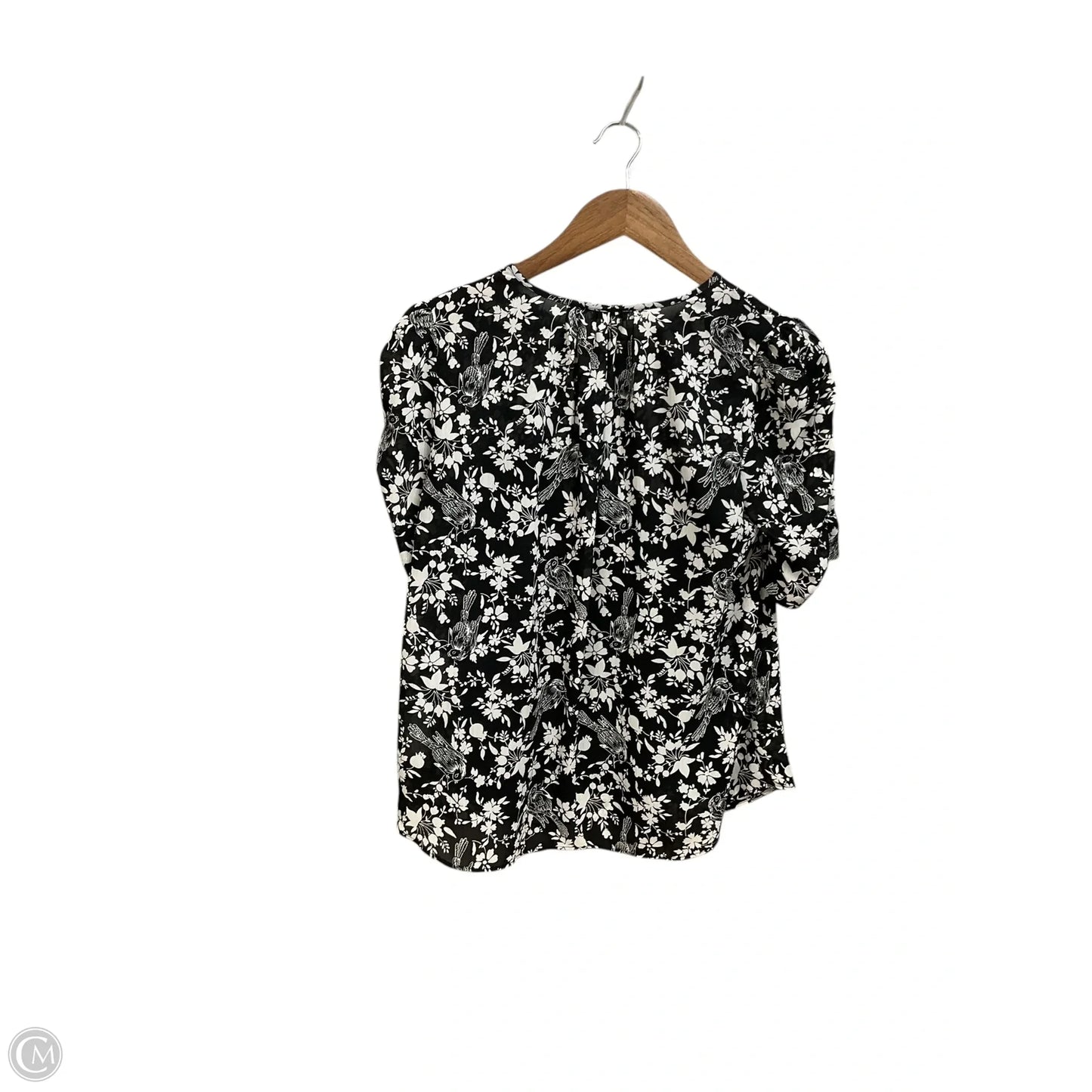 Blouse Short Sleeve By J. Crew In Black & White, Size: S