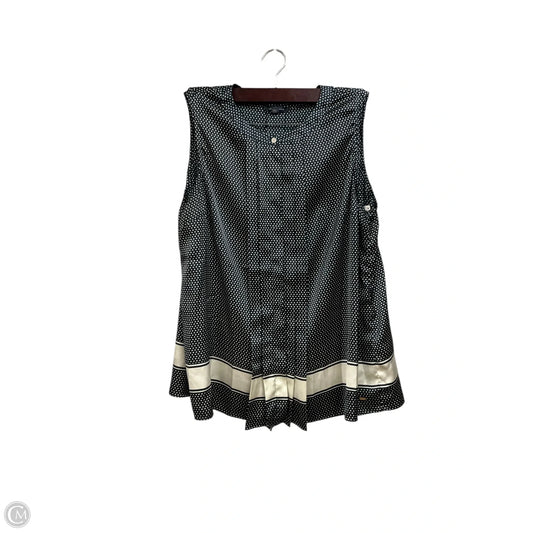 Top Sleeveless By Tommy Hilfiger In Blue & White, Size: Xl