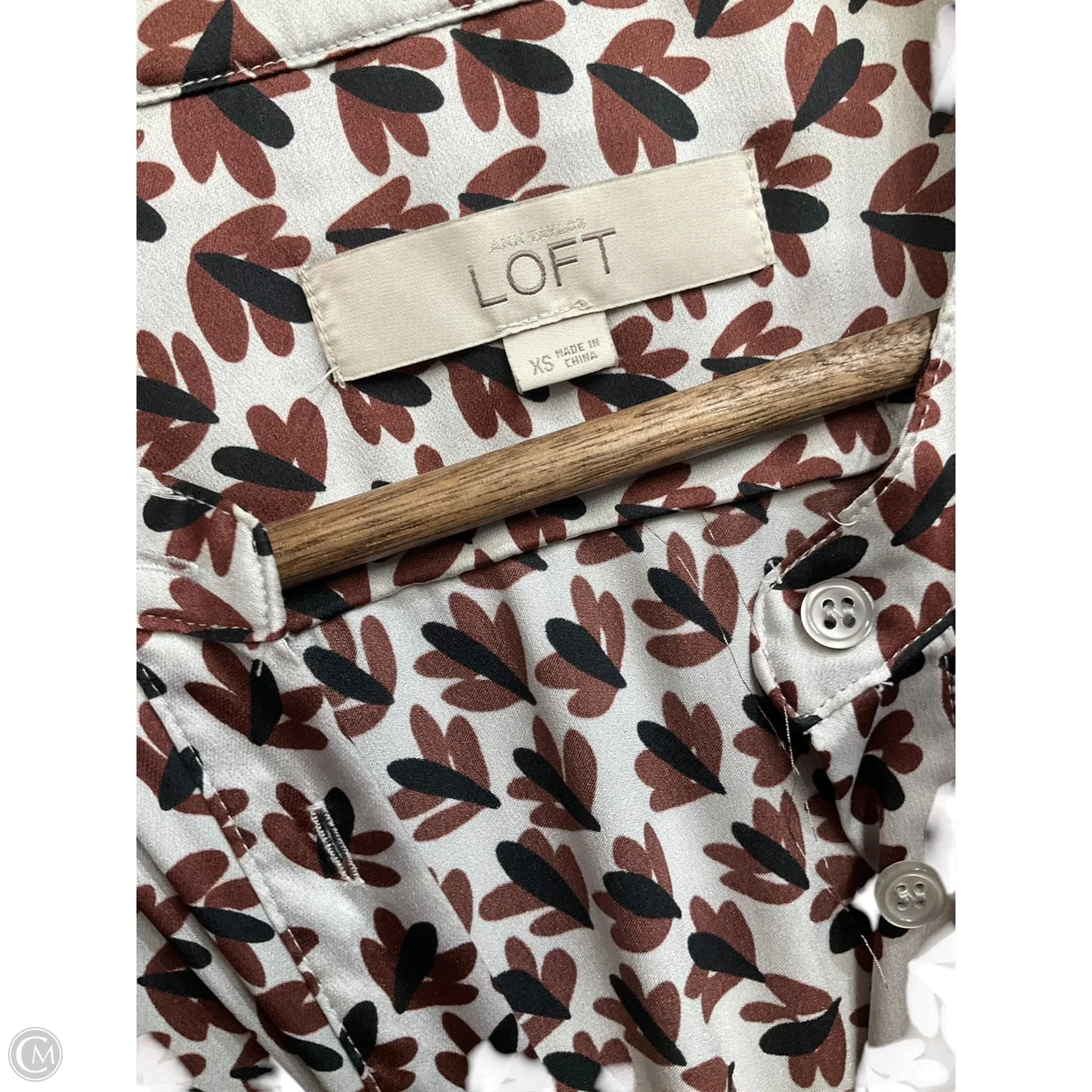 Dress Casual Short By Loft In Brown & Cream, Size: Xs