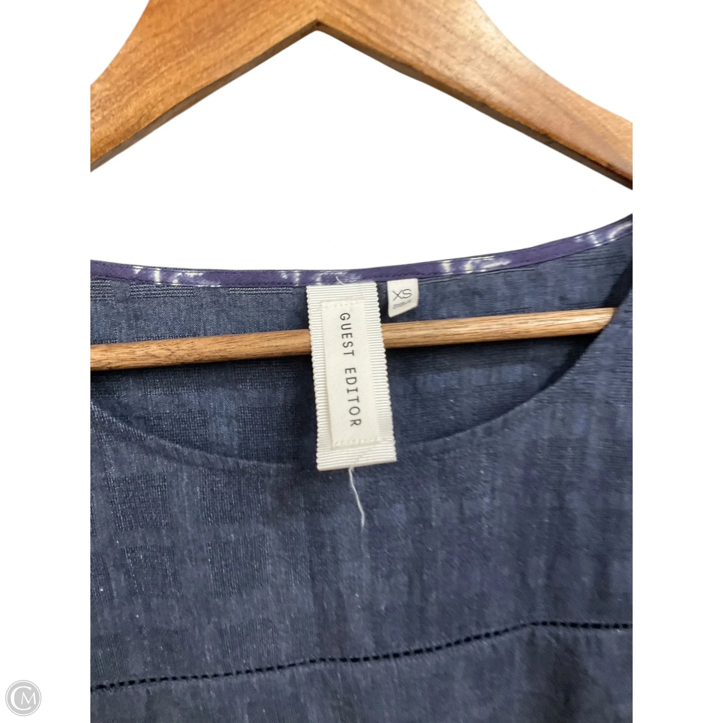 Blouse 3/4 Sleeve By Clothes Mentor In Blue, Size: Xs