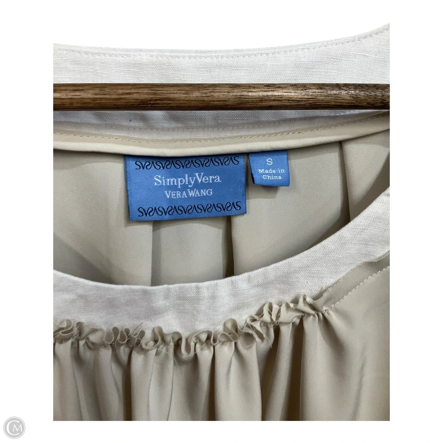 Top Sleeveless By Simply Vera In Tan, Size: S