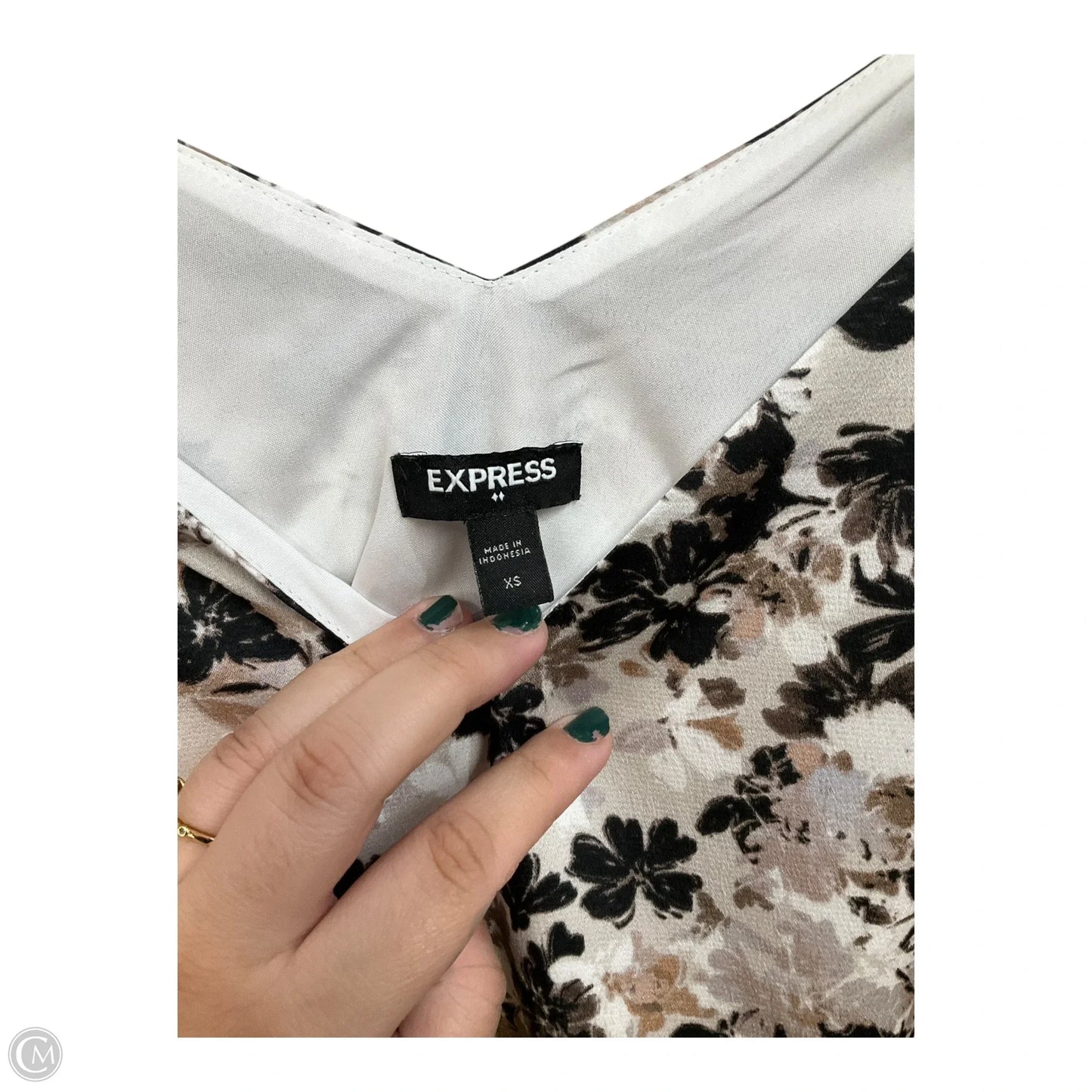 Top Cami By Express In Floral Print, Size: Xs