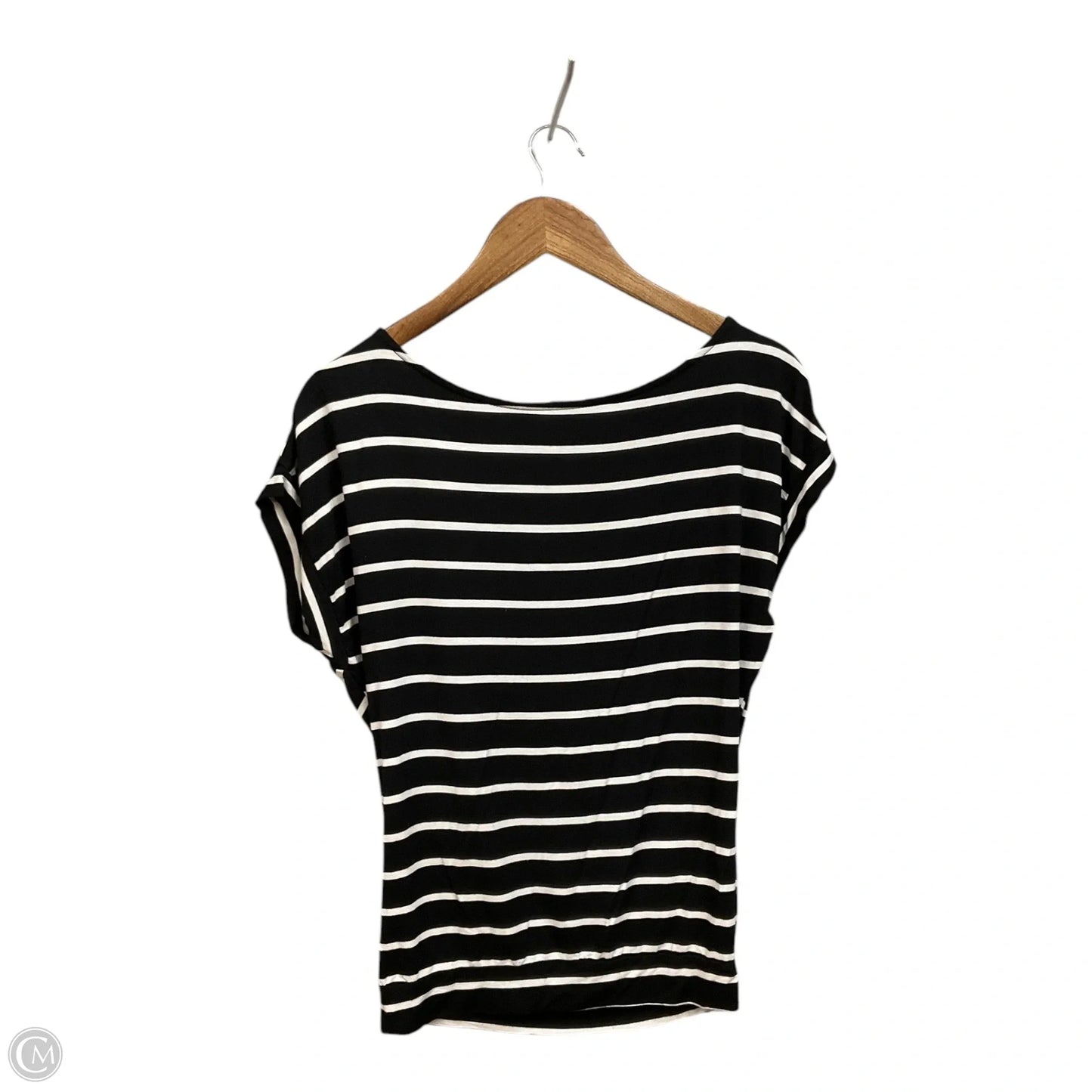 Top Short Sleeve By White House Black Market In Black & White, Size: Xs
