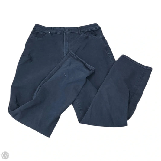 Jeans Straight By Express In Black Denim, Size: 10