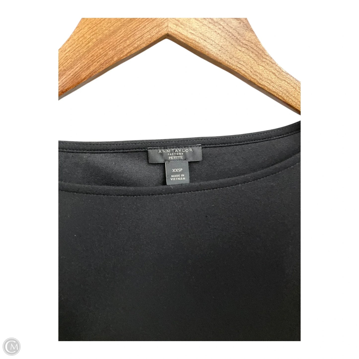 Blouse 3/4 Sleeve By Ann Taylor In Black, Size: Xxsp