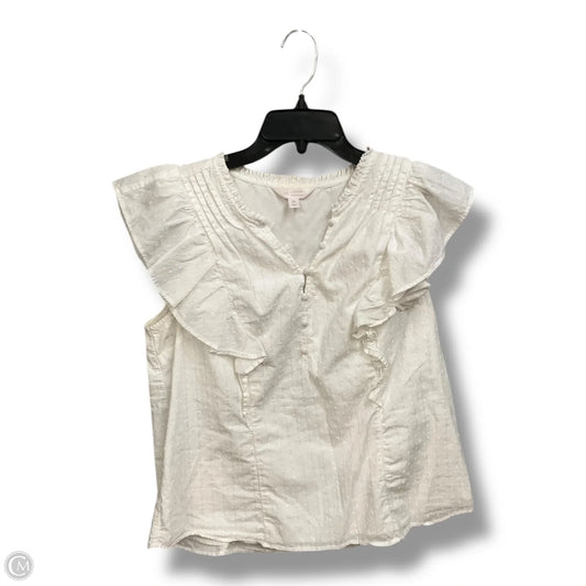 Top Sleeveless By Lc Lauren Conrad In White, Size: M
