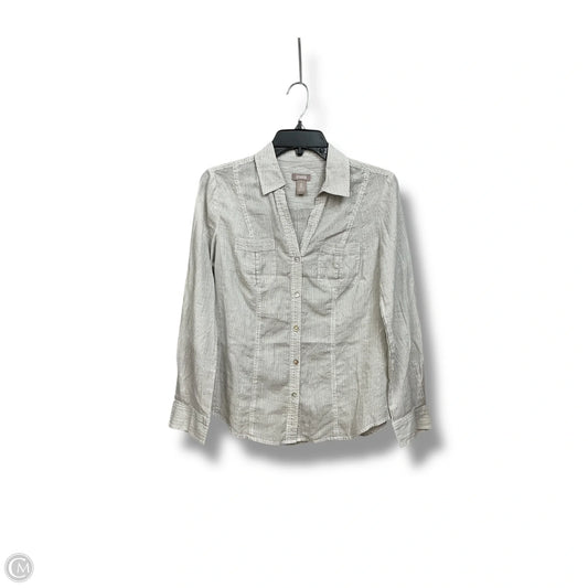 Top Long Sleeve By Chicos In Grey, Size: S