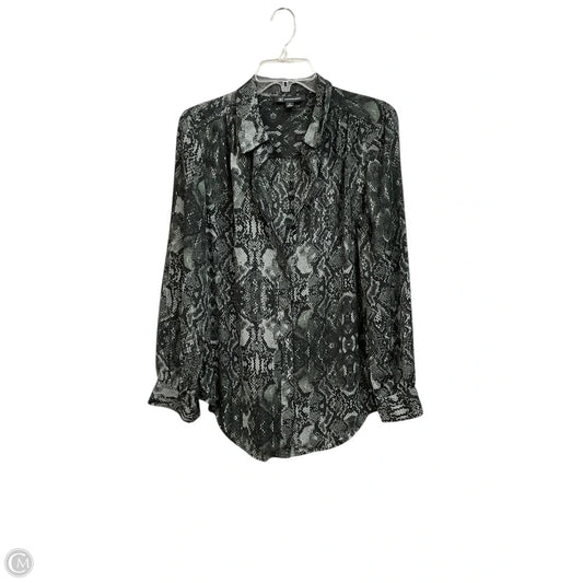 Blouse Long Sleeve By Inc In Snakeskin Print, Size: M