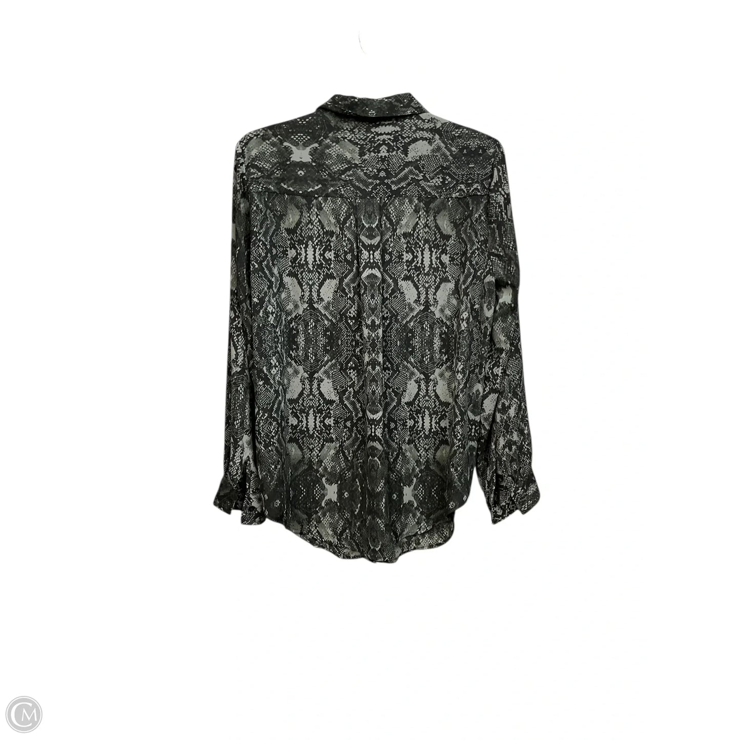 Blouse Long Sleeve By Inc In Snakeskin Print, Size: M