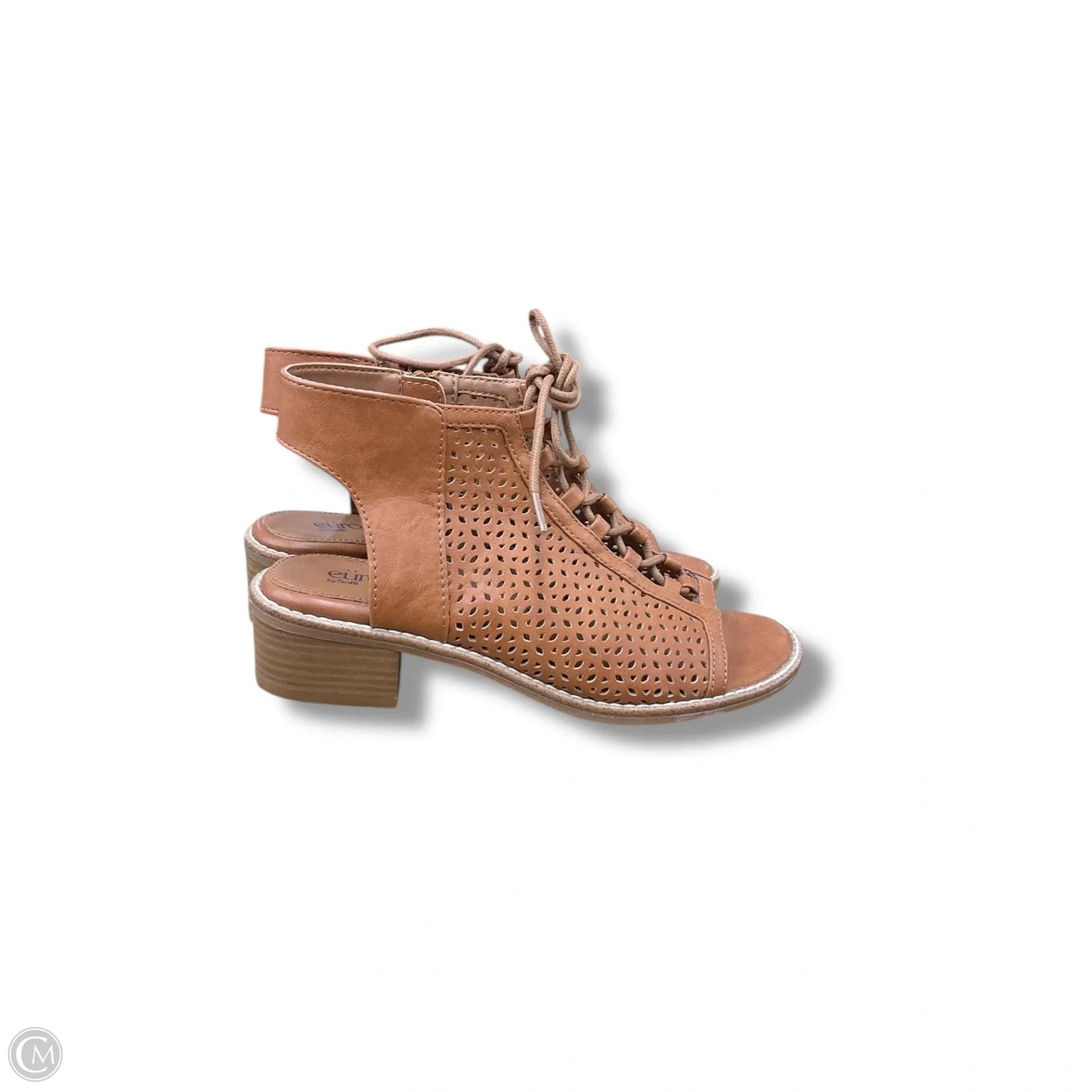 Sandals Heels Block By Sofft In Brown, Size: 6