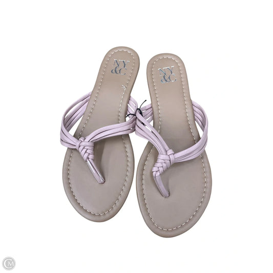 Sandals Flats By New York And Co In Tan, Size: 6