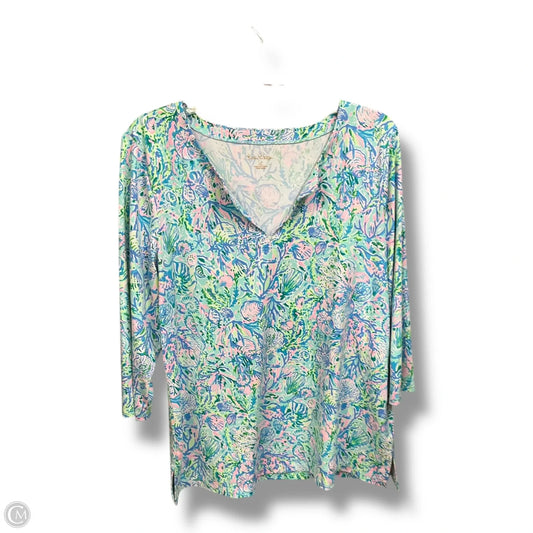 Top 3/4 Sleeve Designer By Lilly Pulitzer In Multi-colored, Size: Xl