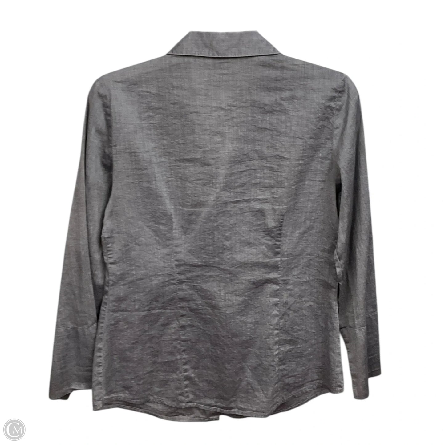Blouse 3/4 Sleeve By Ann Taylor In Grey, Size: S