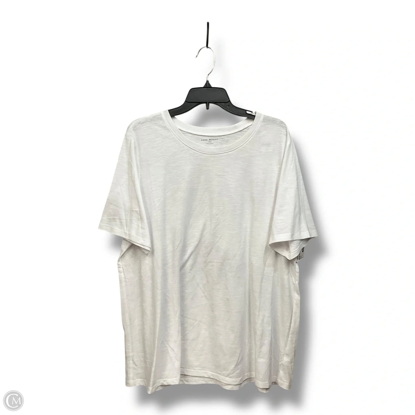 Top Short Sleeve By Lane Bryant In White, Size: 2x