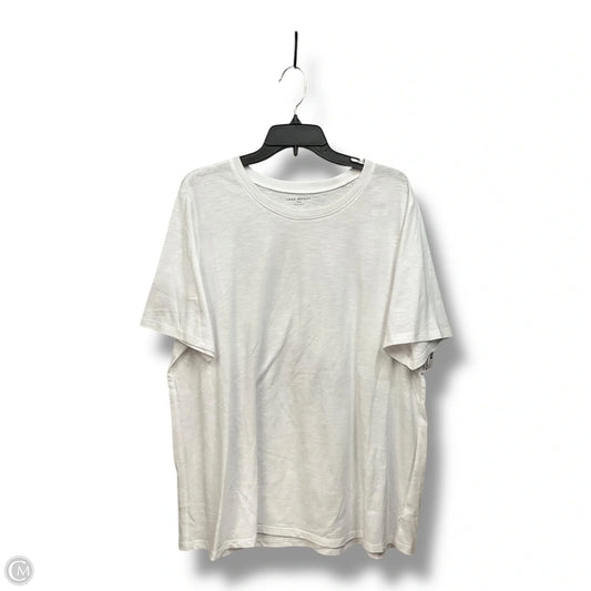 Top Short Sleeve By Lane Bryant In White, Size: 2x