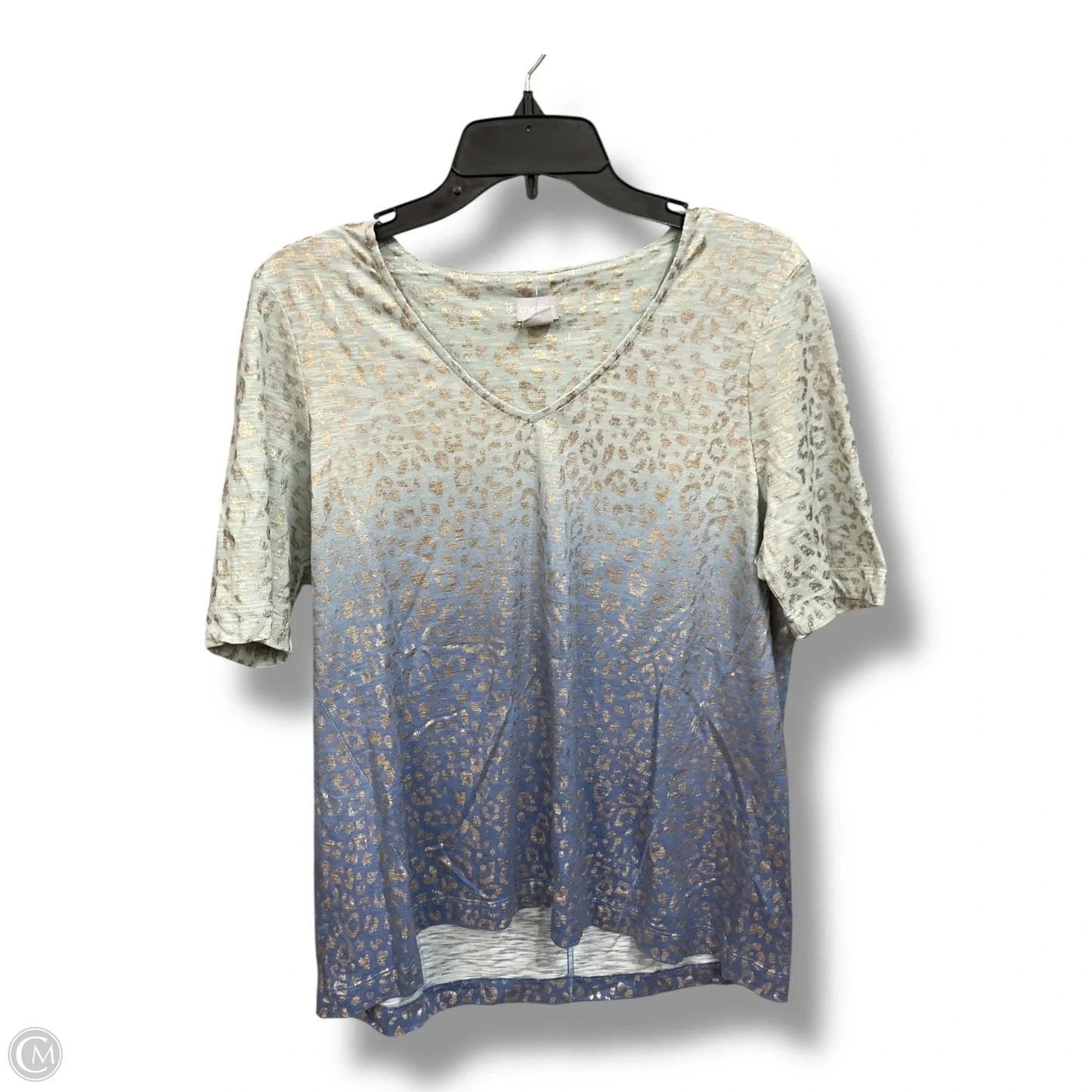 Top Short Sleeve By Chicos In Blue, Size: M