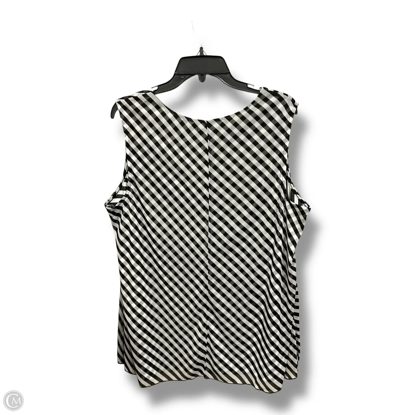 Top Sleeveless By Catherines In Black & White, Size: 1x