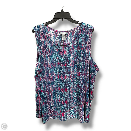 Top Sleeveless By Catherines In Multi-colored, Size: 1x