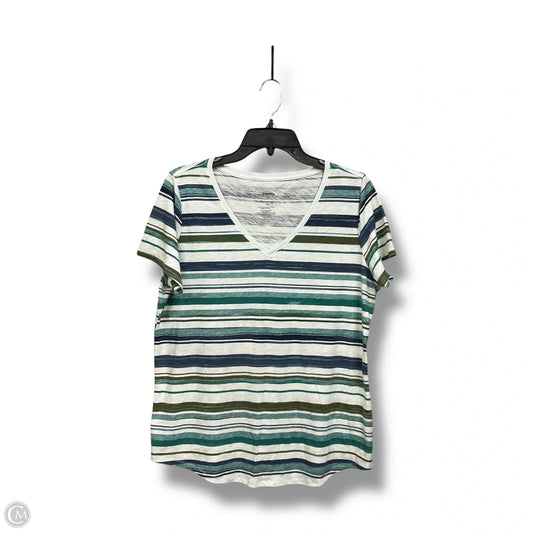 Top Short Sleeve By Sonoma In Blue & Green, Size: L