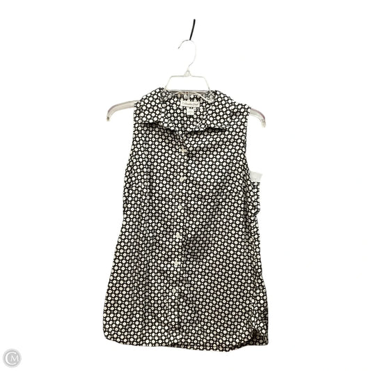Top Sleeveless By Coldwater Creek In Black & White, Size: S