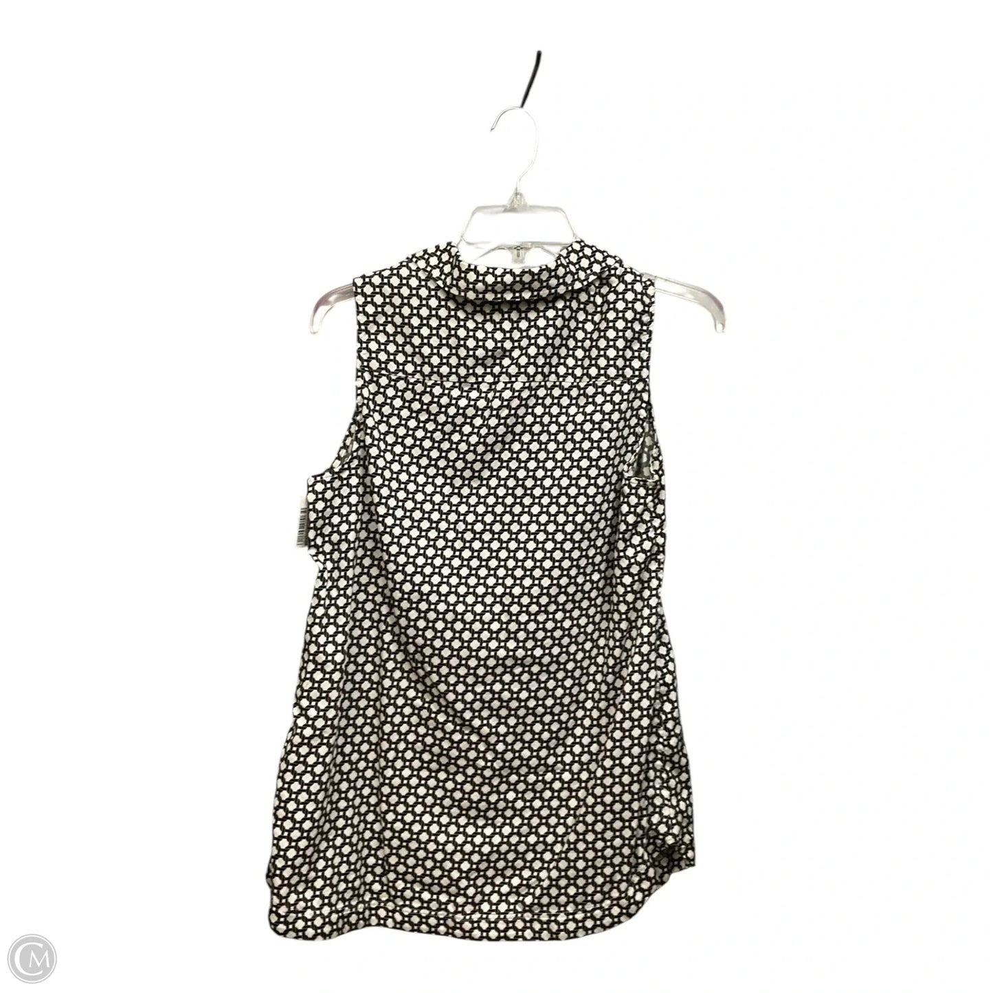 Top Sleeveless By Coldwater Creek In Black & White, Size: S