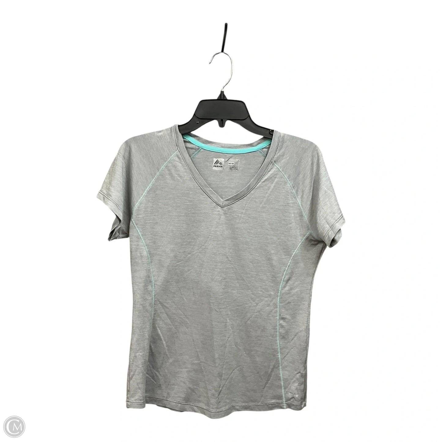 Athletic Top Short Sleeve By Rbx In Grey, Size: M