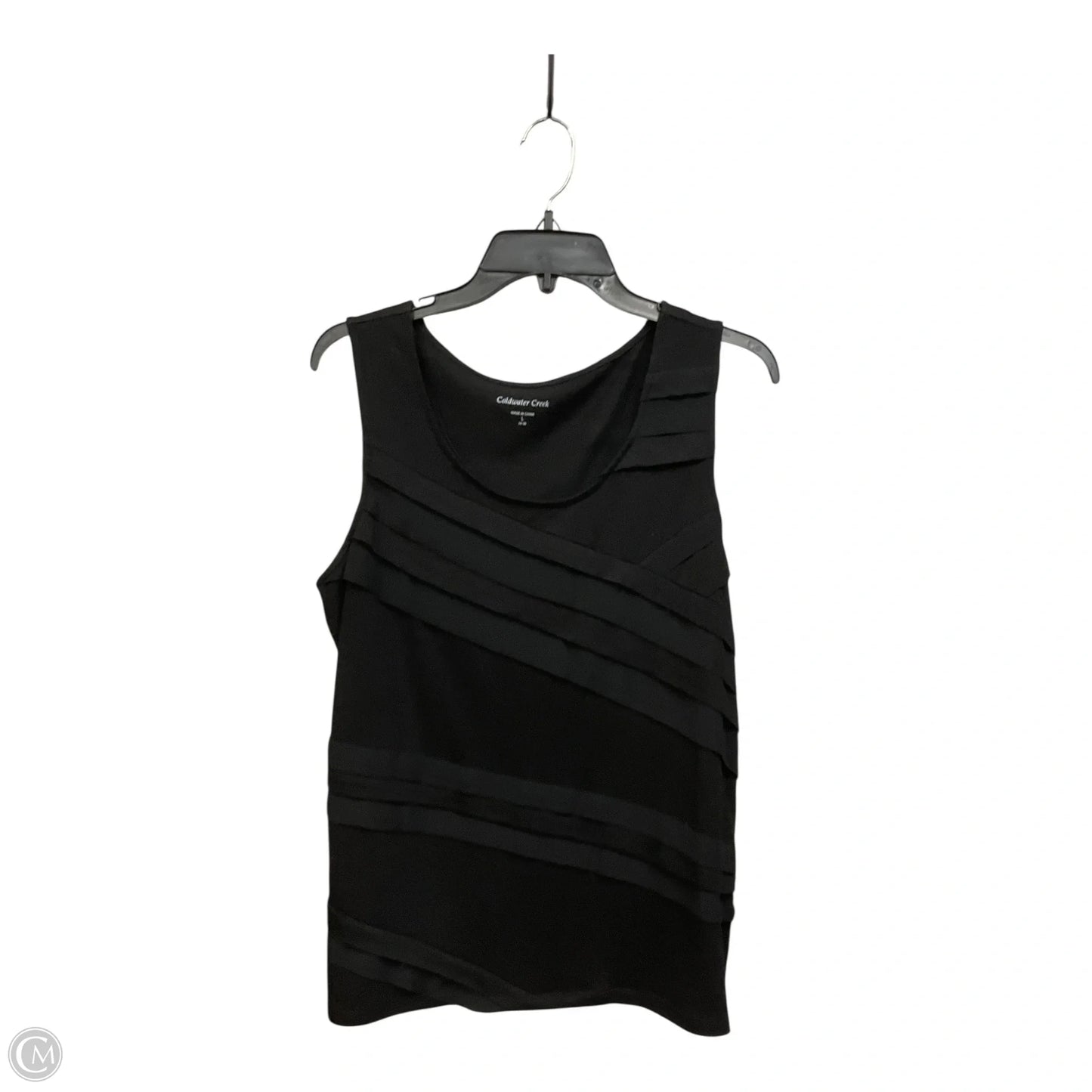 Top Sleeveless By Coldwater Creek In Black, Size: L