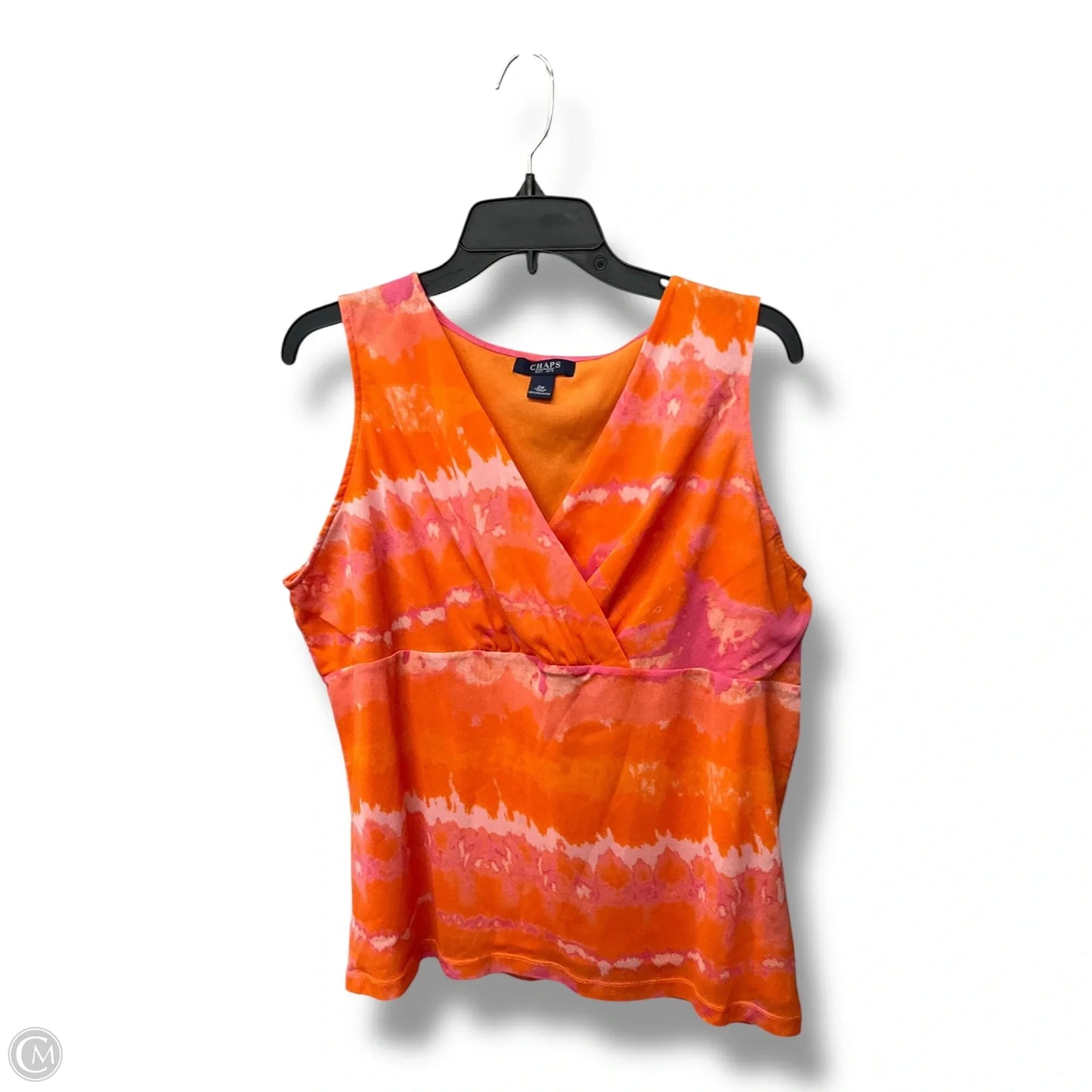 Top Sleeveless By Chaps In Orange, Size: 2x