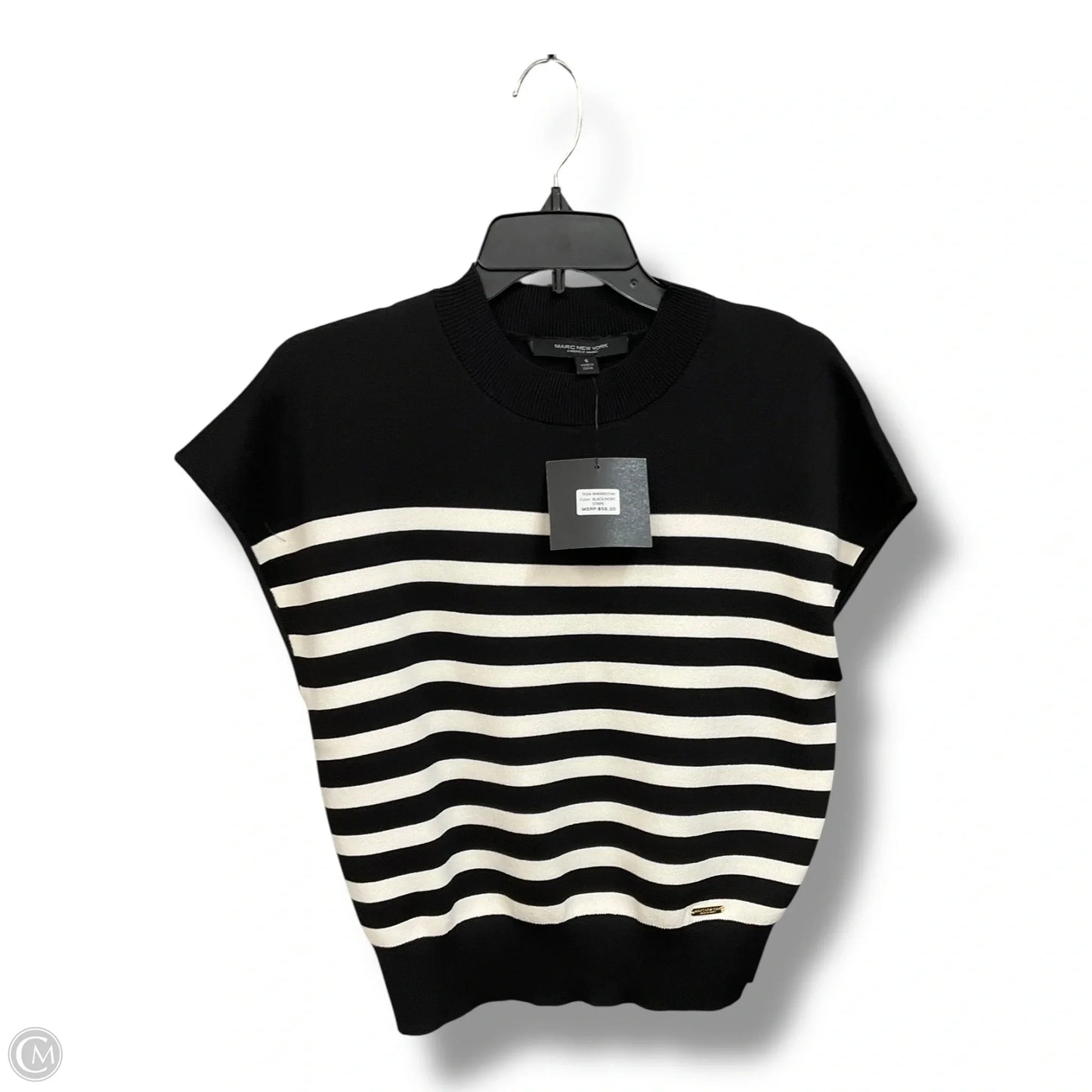 Top Sleeveless By Marc New York In Black & White, Size: S