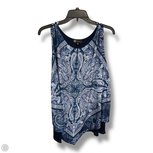 Top Sleeveless By Clothes Mentor In Blue & Purple, Size: 1x