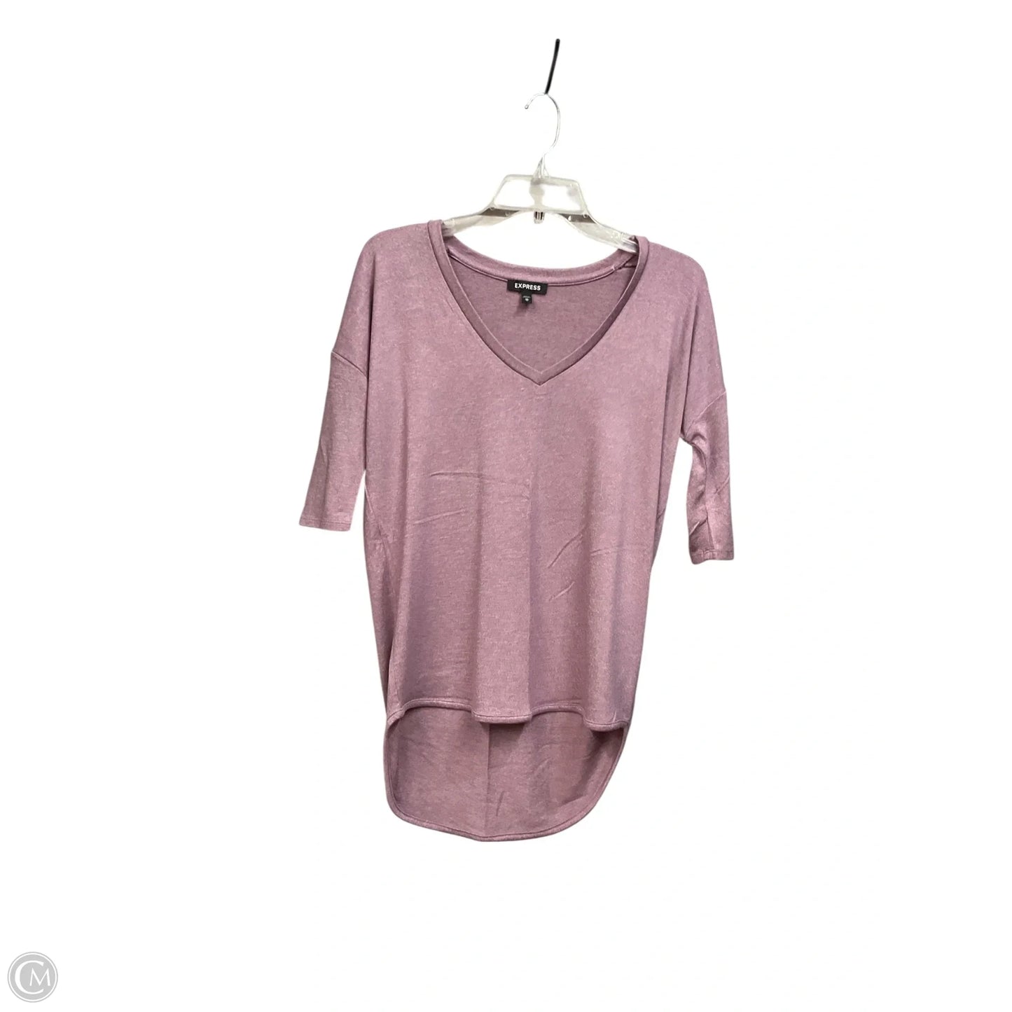 Top Short Sleeve By Express In Purple, Size: Xs