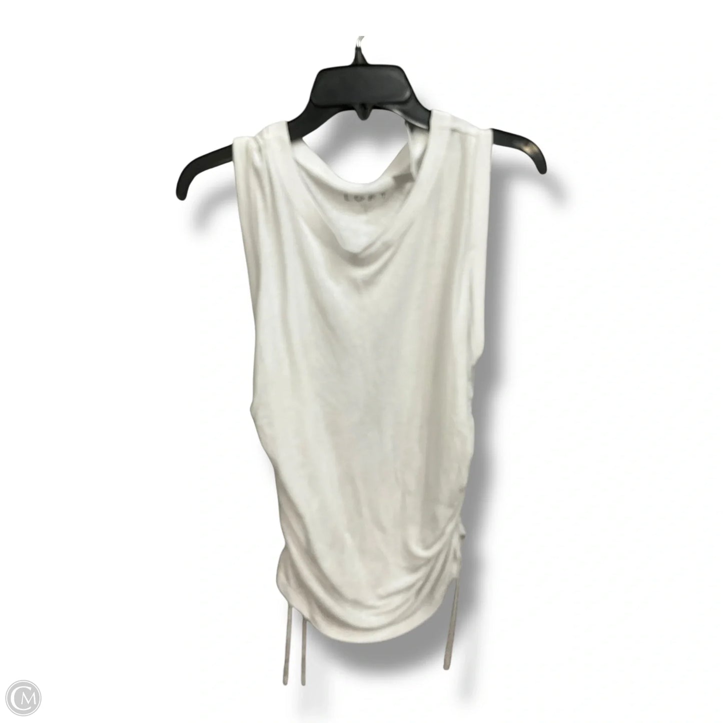 Top Sleeveless By Loft In White, Size: S