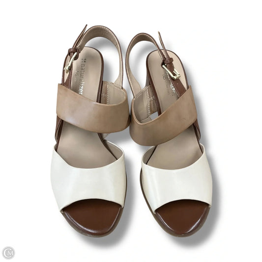 Sandals Heels Block By Naturalizer In Brown, Size: 7