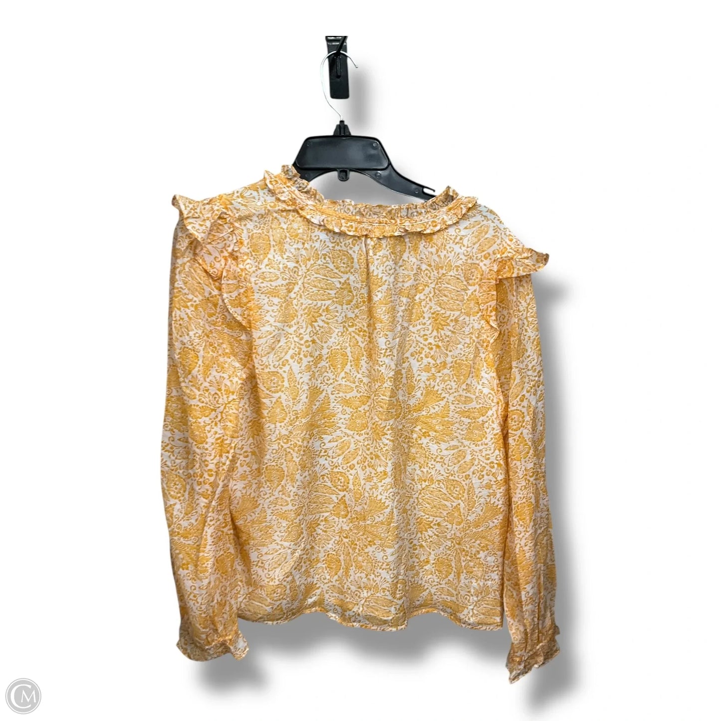 Top Long Sleeve By J. Crew In Yellow, Size: M