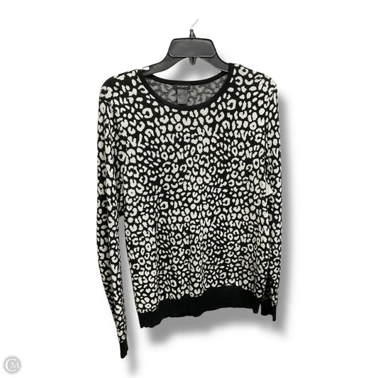 Sweater By Ann Taylor In Black & White, Size: L