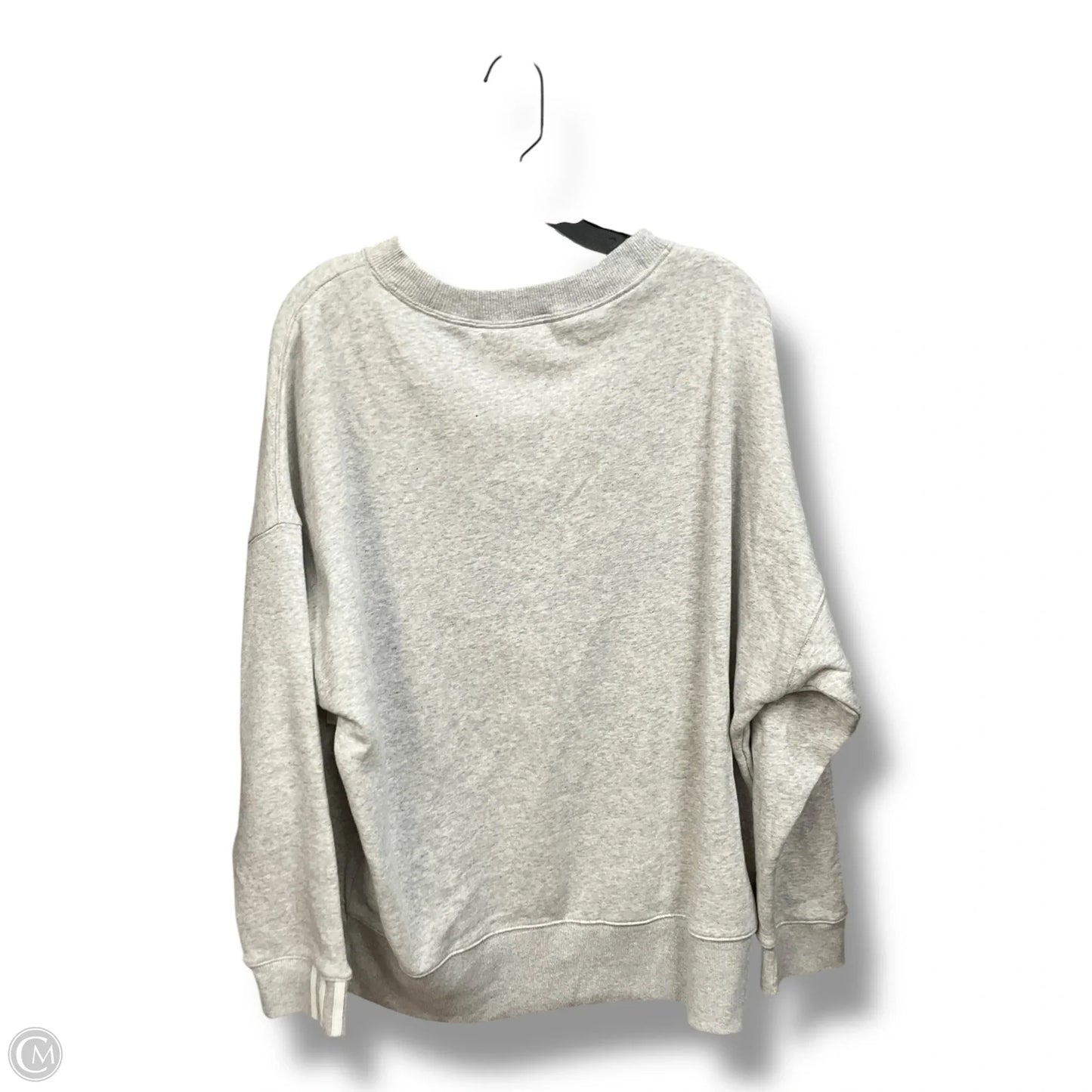 Athletic Sweatshirt Collar By Adidas In Grey, Size: L