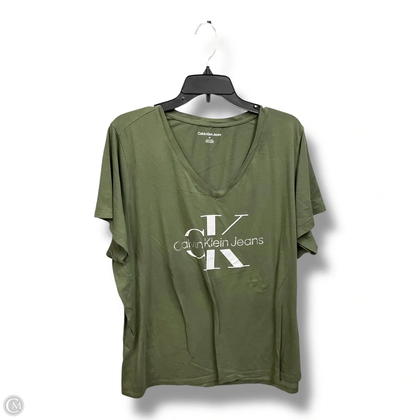 Top Short Sleeve By Calvin Klein Performance In Green, Size: 2x