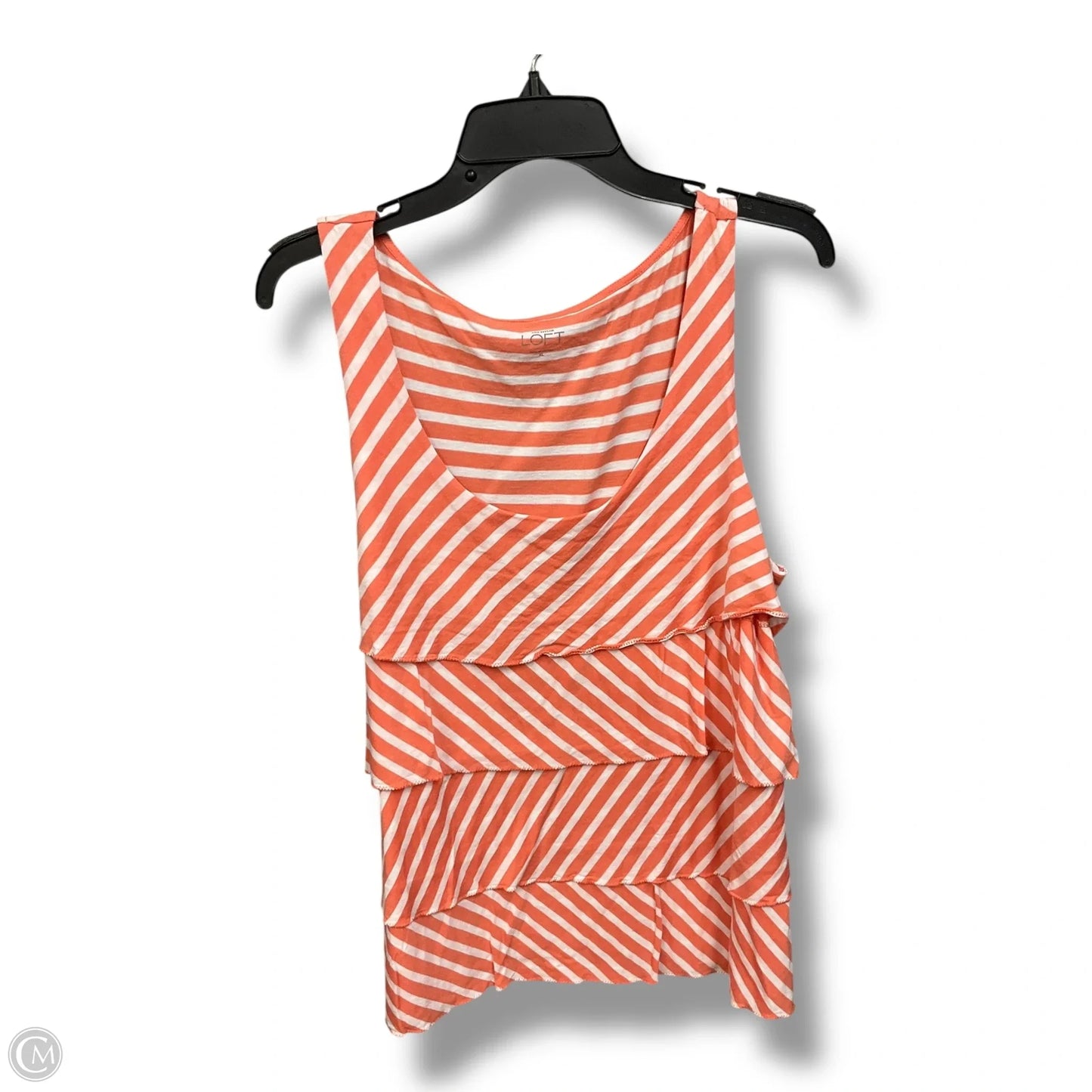 Top Sleeveless By Loft In Striped Pattern, Size: Xl