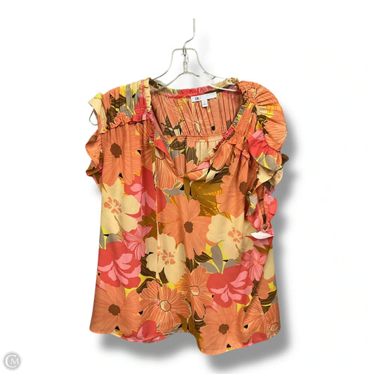 Top Sleeveless By Dr2 In Floral Print, Size: Xl