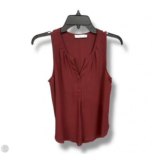 Top Sleeveless By Lush In Maroon, Size: S