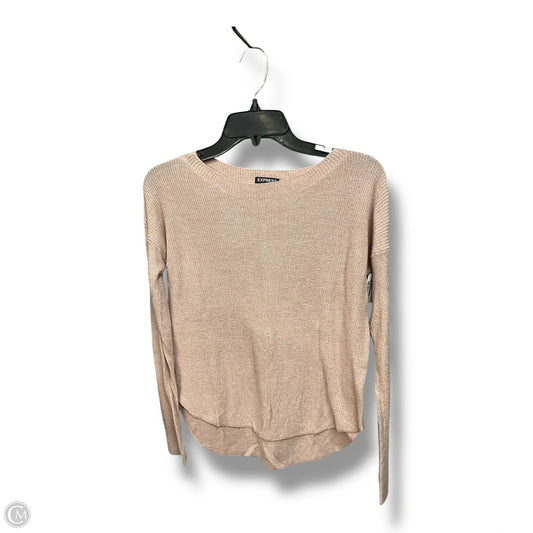 Top Long Sleeve By Express In Tan, Size: Xs
