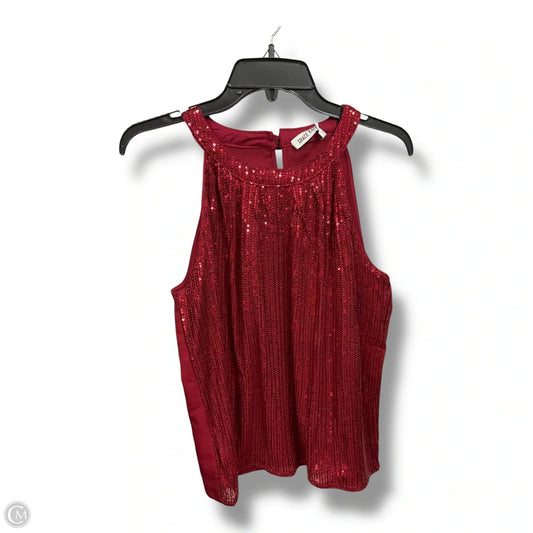 Top Sleeveless By Grace Karin In Red, Size: L