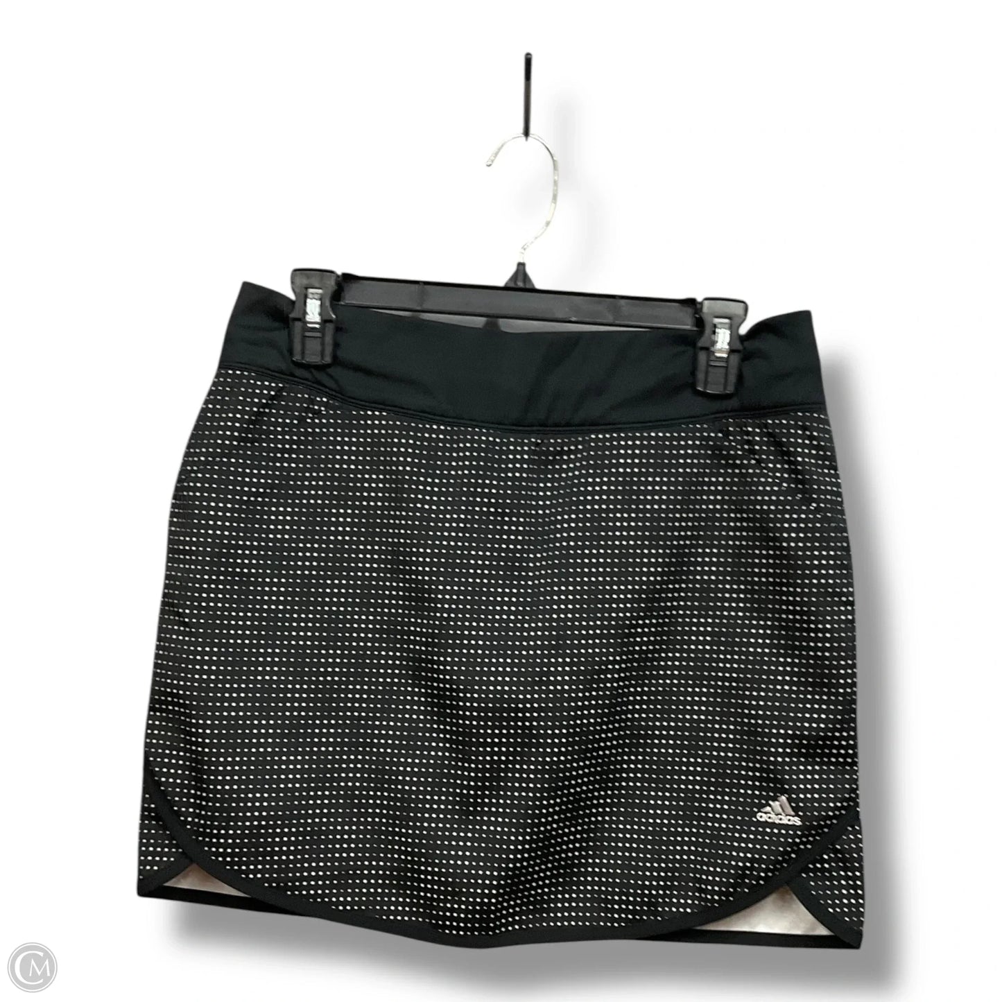 Athletic Skort By Adidas In Black & White, Size: S