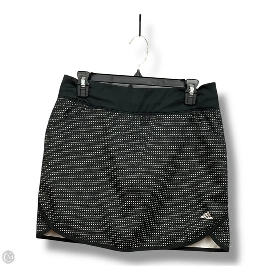 Athletic Skort By Adidas In Black & White, Size: S
