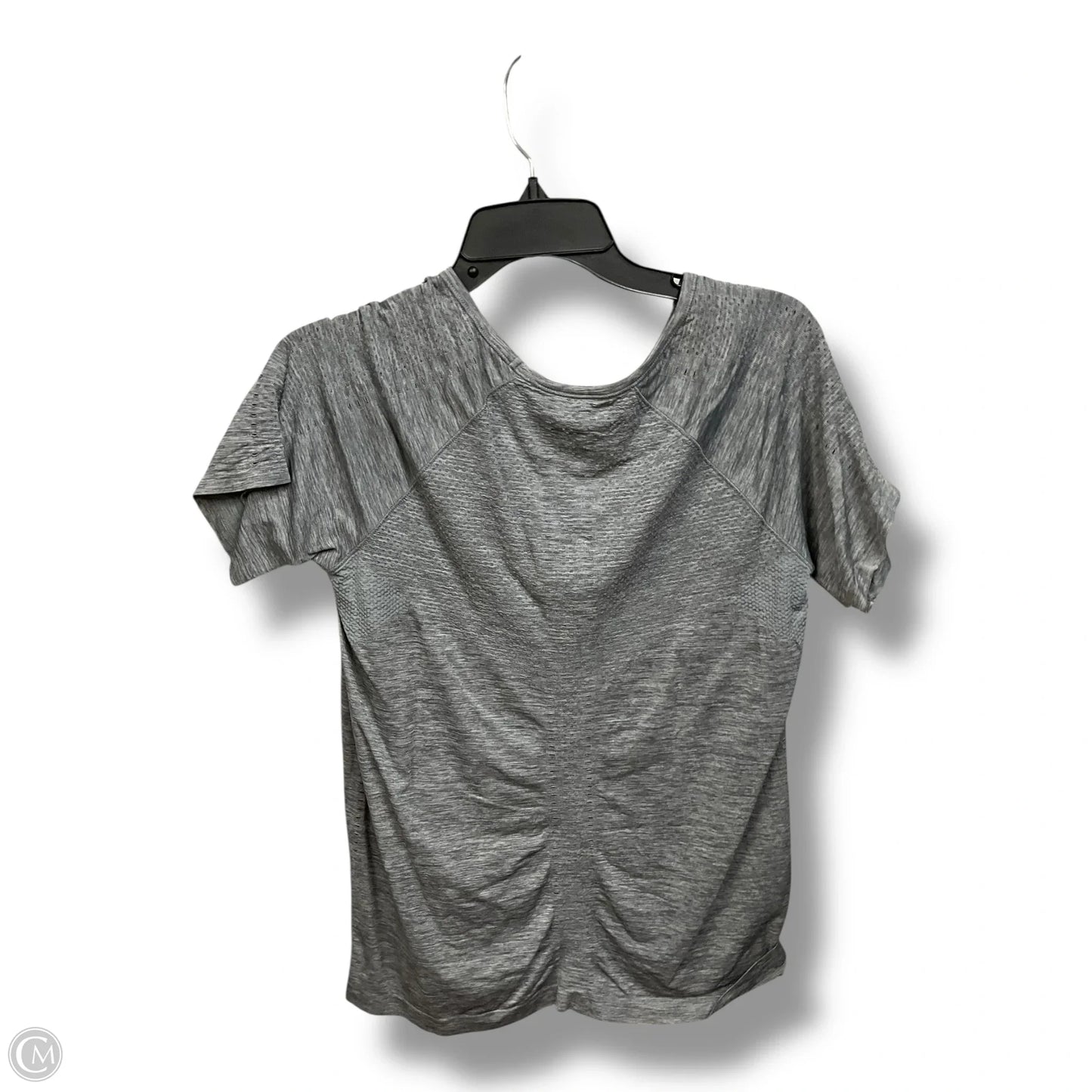 Athletic Top Short Sleeve By Athleta In Grey, Size: L